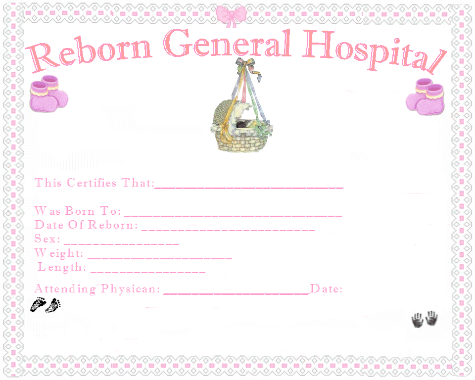 Girl Birth Certificate Template